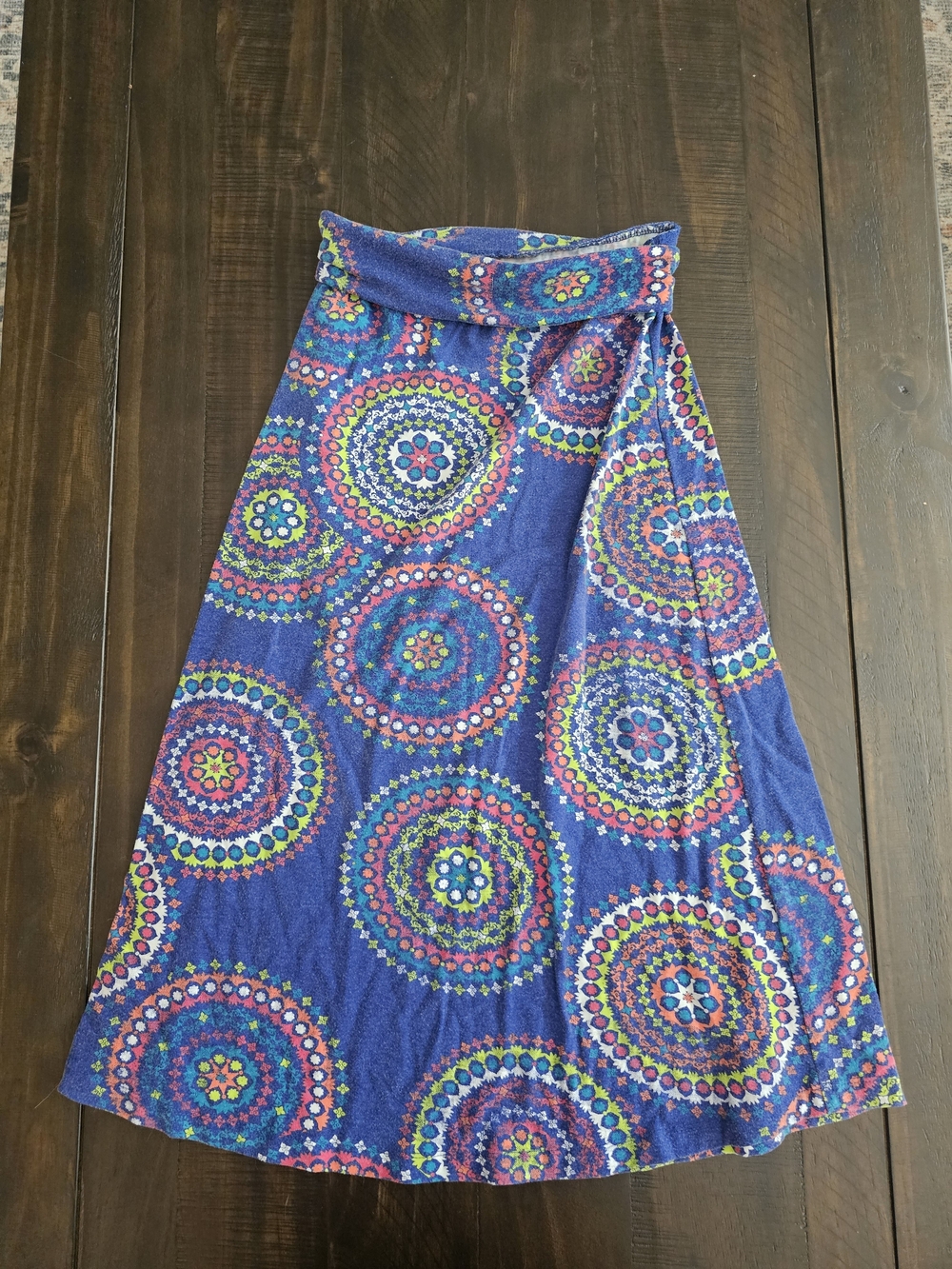Falls Creek Girls Purple Circle Print Maxi Skirt